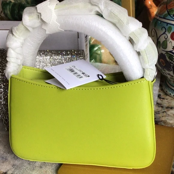 SOLD OUT NWT Kurt Geiger MINI BOND Shoulder Bag Lime Green - Picture 3 of 3